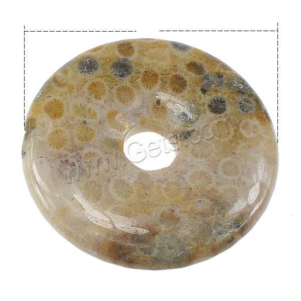 Fossil Coral Pendant, Flat Round, natural, different size for choice, Sold By PC