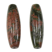 Бусины из Унакита, унакит, Овальная форма, натуральный отверстие:Приблизительно 1.5mm, продается PC