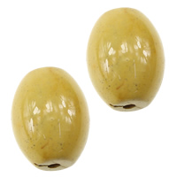 卵黄の石ビーズ, ヨークストーン, 卵形, 天然 穴:約 2mm, 売り手 パソコン