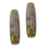 Fossil Coral Beads, Oval, natural Approx 1mm 