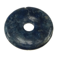 ラピスラズリペンダント, 天然瑠璃色石, ドーナツ型 穴:約 10.5mm, 売り手 パソコン
