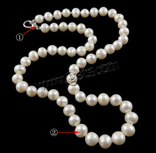 Natural Freshwater Pearl Necklace, iron clasp, Potato, different styles for choice & single-strand, more colors for choice, 7-8mm, Length:Approx 17 Inch, Sold By Strand
