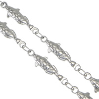 Stainless Steel Bar Chain, Fish, original color 