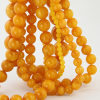 Gefärbte Jade Perlen, rund, keine, 6mm, Bohrung:ca. 1.5mm, Länge:ca. 15 ZollInch, 70PCs/Strang, verkauft von Strang