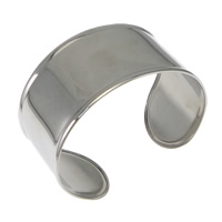 Stainless Steel Cuff Bangle, original color, 30mm, Inner Approx Approx 7 Inch 