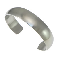 Stainless Steel Cuff Bangle, original color, 14mm, Inner Approx Approx 7 Inch 