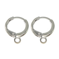 Brass Hoop Earring Components, plated, with loop Approx 2mm 