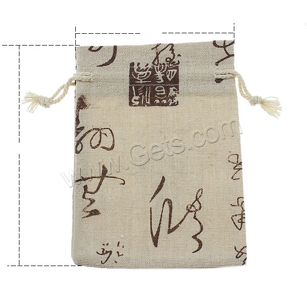 Linen Jewelry Pouches Bags, Rectangle, different size for choice, Sold By PC