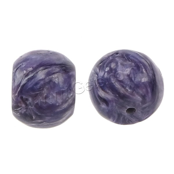Natural Charoite Beads, Drum, different size for choice, Hole:Approx 1mm, Sold By PC