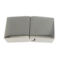 Rechteck Edelstahl Magnetverschluss, Kundenindividuell, originale Farbe, 22x12x5mm, Bohrung:ca. 10x3mm, verkauft von PC