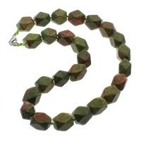 Ruby in Zoisite Necklace, zinc alloy lobster clasp, 11-22mm Approx 18 Inch 