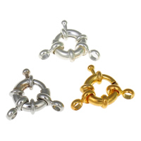 Brass Spring Ring Clasp, Donut, plated, single-strand nickel, lead & cadmium free Approx 2.5mm 