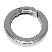 Stainless Steel Key Clasp, Donut, plated Approx 14mm 