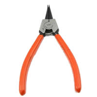Iron Round Nose Plier, with PC Plastic, plated, red, nickel, lead & cadmium free 