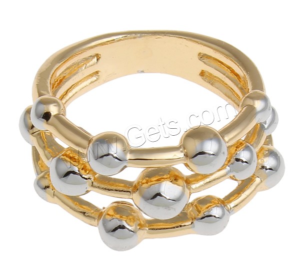 Zinc Alloy Finger Ring, Donut, plated, different size for choice & for woman & two tone, nickel, lead & cadmium free, 25x13x24mm, Sold By PC