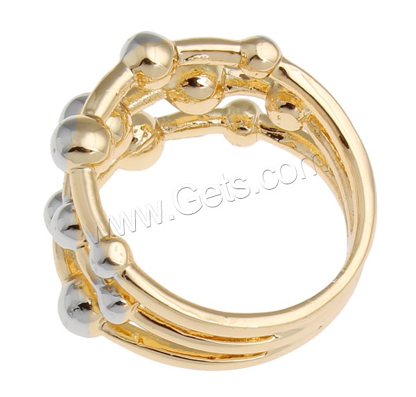 Zinc Alloy Finger Ring, Donut, plated, different size for choice & for woman & two tone, nickel, lead & cadmium free, 25x13x24mm, Sold By PC