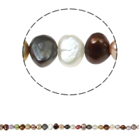 Barock kultivierten Süßwassersee Perlen, Natürliche kultivierte Süßwasserperlen, gemischte Farben, 5-6mm, Länge:ca. 15.3 ZollInch, verkauft von Strang