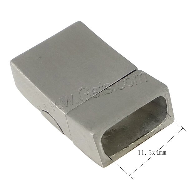 Edelstahl Magnetverschluss, Rechteck, Kundenindividuell, originale Farbe, 23.5x14x7mm, Bohrung:ca. 11.5x4mm, verkauft von PC