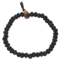 Wrist Mala, Providence Bodhi, with nylon elastic cord, Buddhist jewelry, black, 7mm Approx 7.5 Inch 