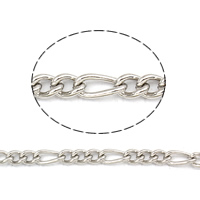 Stainless Steel Figaro Chain, 304 Stainless Steel original color 