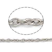 Stainless Steel Oval Chain, 304 Stainless Steel original color [