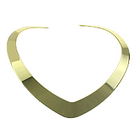 Stainless Steel Collar, gold color plated, 20mm, Inner Approx Approx 15.5 Inch 