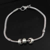 316 Stainless Steel European Bracelet, Rondelle, original color Approx 7.5 Inch 