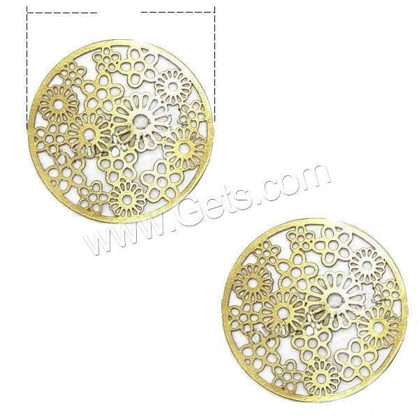 Filigree Brass Stampings, Flat Round, electrophoresis, different size for choice, more colors for choice, 5000/Lot, Sold By Lot