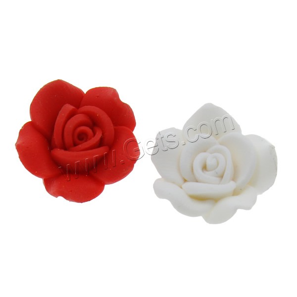 Flower Polymer Clay Beads, handmade, different size for choice, more colors for choice, 13x7mm, Hole:Approx 1mm, Sold By PC