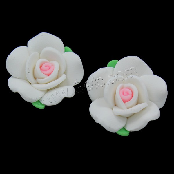 Flower Polymer Clay Beads, handmade, different size for choice, Hole:Approx 1mm, Sold By PC