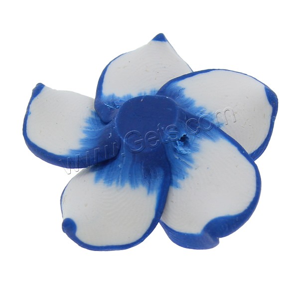 Flower Polymer Clay Beads, plumeria, handmade, different size for choice, more colors for choice, Hole:Approx 1mm, Sold By PC