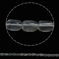 Natürliche klare Quarz Perlen, Klarer Quarz, oval, 10x14mm, Bohrung:ca. 1mm, Länge:ca. 15.7 ZollInch, ca. 28PCs/Strang, verkauft von Strang