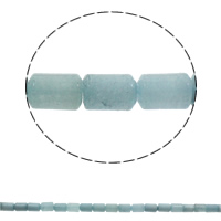 Aquamarin Perlen, Zylinder, März Birthstone, 10x14mm, Bohrung:ca. 1mm, Länge:ca. 15.7 ZollInch, ca. 28PCs/Strang, verkauft von Strang