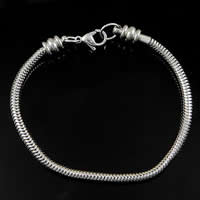 Stainless Steel European Bracelet Chain, 304 Stainless Steel, original color, 3.2mm, 3.5mm Approx 7.5 Inch 