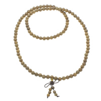 108 Mala Beads, Phoebe, with nylon elastic cord, Round, Buddhist jewelry, yellow, 8mm Approx 32 Inch 