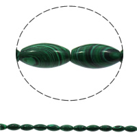 Synthetische Malachit Perlen, oval, 10x20mm, Bohrung:ca. 1mm, Länge:ca. 15.7 ZollInch, ca. 20PCs/Strang, verkauft von Strang