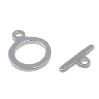Stainless Steel Toggle Clasp, Donut, original color  
