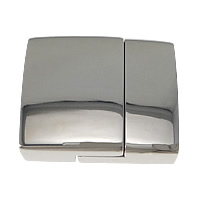 Rechteck Edelstahl Magnetverschluss, plattiert, keine, 23x21x6.5mm, Bohrung:ca. 18.5x4mm, verkauft von PC