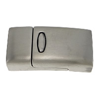Rechteck Edelstahl Magnetverschluss, plattiert, stumpfmatt, keine, 29x15x9mm, Bohrung:ca. 13.5x6.5mm, verkauft von PC