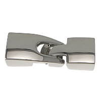 Stainless Steel Leather Cord Clasp, plated 34mm  Approx 