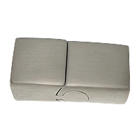 Rechteck Edelstahl Magnetverschluss, plattiert, keine, 25x13x8.5mm, Bohrung:ca. 11.5x6.5mm, verkauft von PC