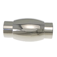 Runder Edelstahl Magnetverschluss, oval, plattiert, keine, 20x10mm, Bohrung:ca. 6mm, verkauft von PC