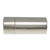 Round Stainless Steel Magnetic Clasp, Column, plated Approx 6mm 