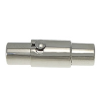 Round Stainless Steel Magnetic Clasp, Column, plated Approx 2mm 