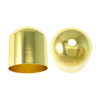 Brass End Cap, Tube, plated Approx 2mm,9.5mm 