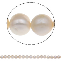 Perlas Patata Freshwater, Perlas cultivadas de agua dulce, natural, Blanco, 12-15mm, agujero:aproximado 0.8mm, longitud:aproximado 15.7 Inch, Vendido por Sarta