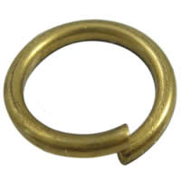Messing öffnen Sprung Ring, Kreisring, plattiert, keine, 10.8x1.5mm, Bohrung:ca. 8mm, verkauft von kg