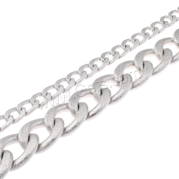 Aluminum Twist Oval Chain, platinum color plated, different size for choice, nickel, lead & cadmium free, Sold By m