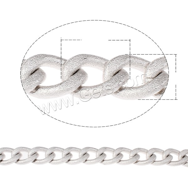 Aluminum Twist Oval Chain, platinum color plated, different size for choice, nickel, lead & cadmium free, Sold By m