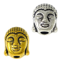 DIY buddhistische Perlen, Zinklegierung, Buddha, plattiert, keine, 8.5x10x7.5mm, Bohrung:ca. 2.5mm, verkauft von PC